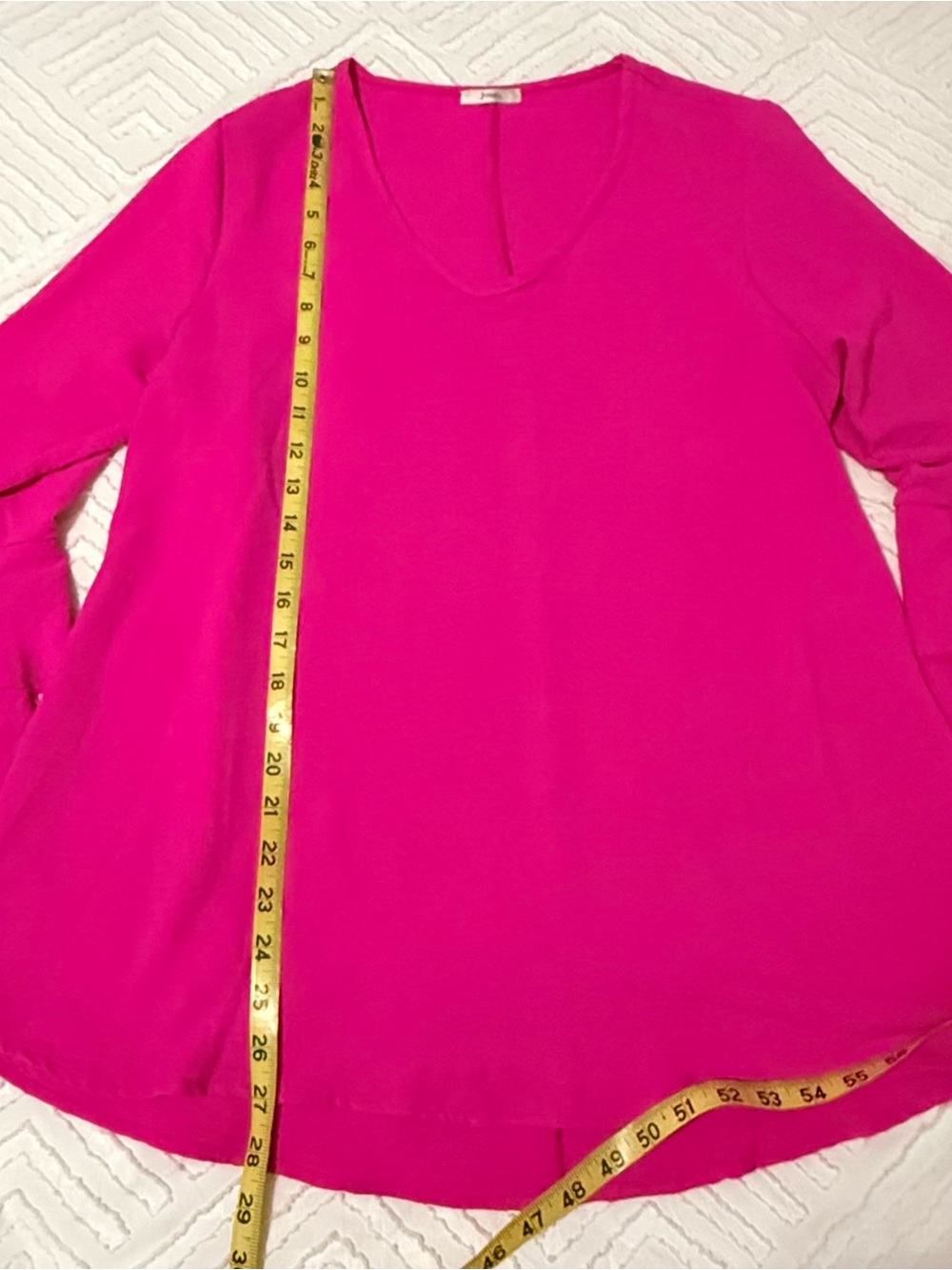 JODIFL V-Neck Long Sleeve Top - Fuchsia